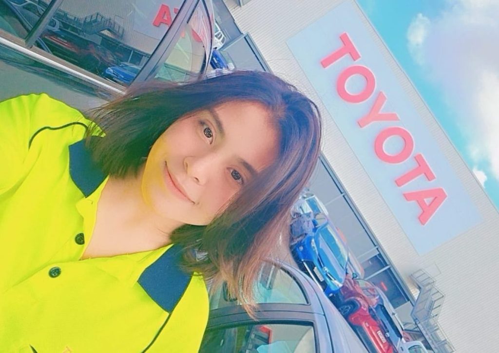 Roma Gawhari, in her Toyota uniform