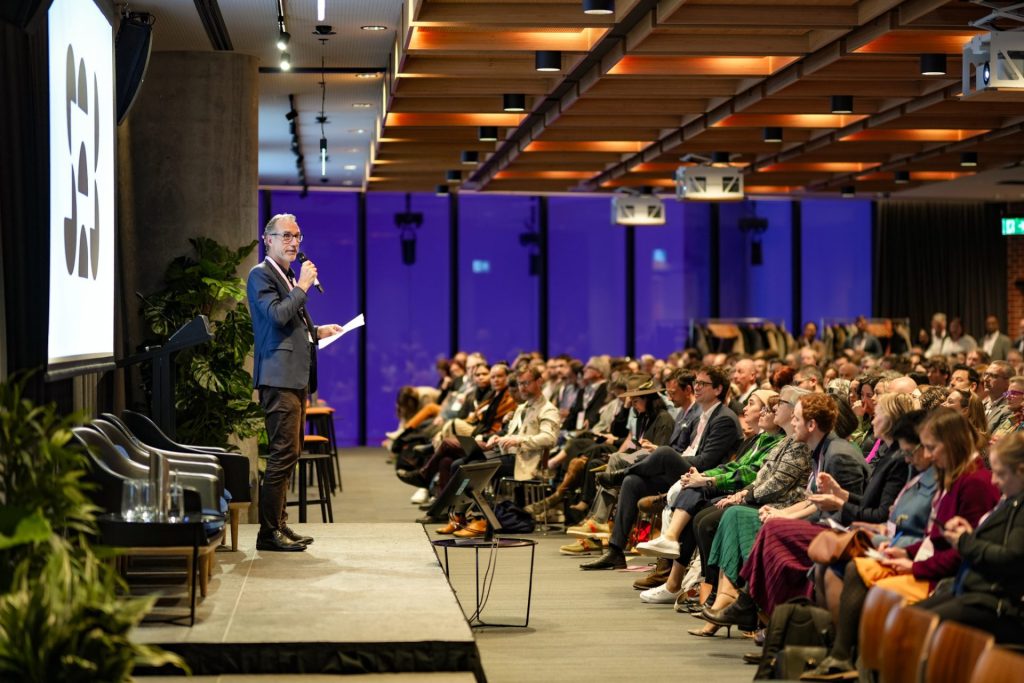 Mark Daniels opening the 2025 Social Enterprise Jobs Summit, hosted by White Box and Social Enterprise Australia.